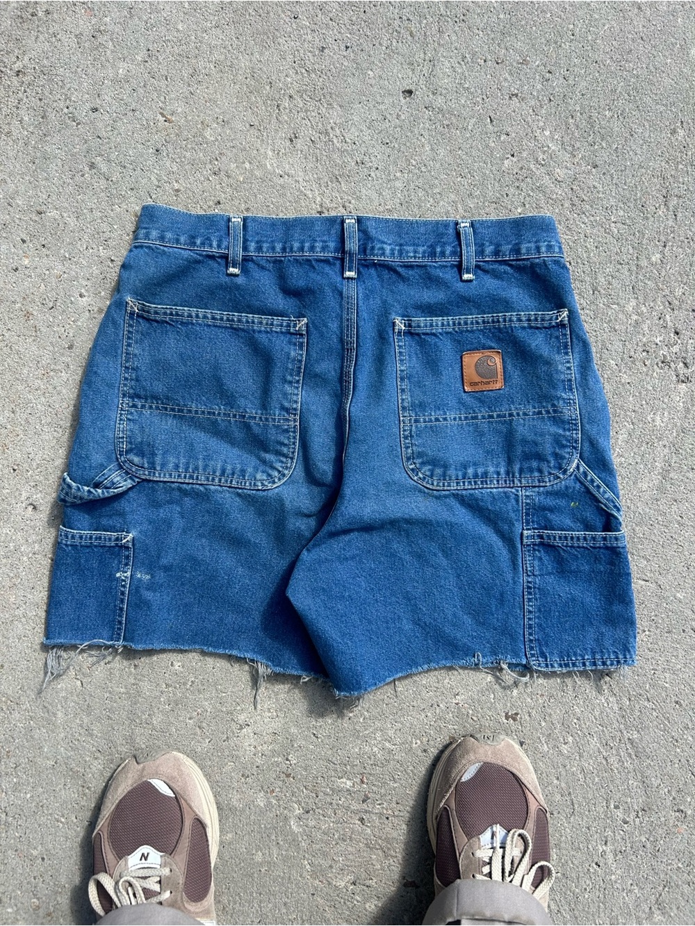 Carhartt Men's Blue Denim Cutoff Carpenter Work Shorts